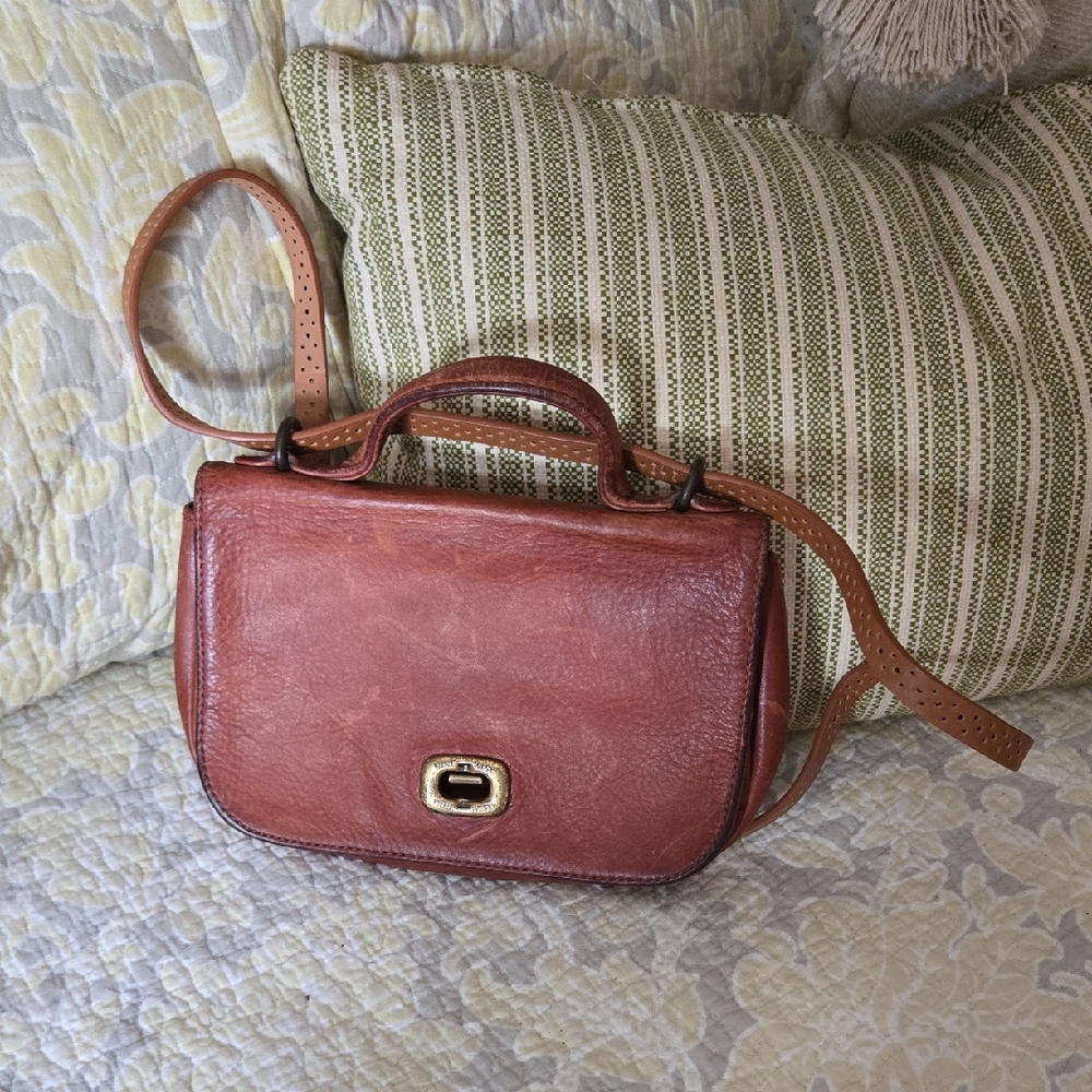 Vintage Nine West Elegant Brown Leather Handbag